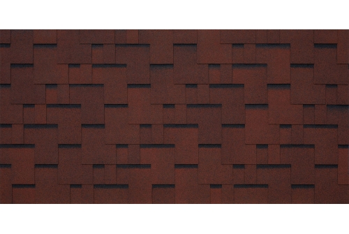 Битумная черепица TEGOLA SANREMO rosso 402 (красный) | Металлобаза Волхонка