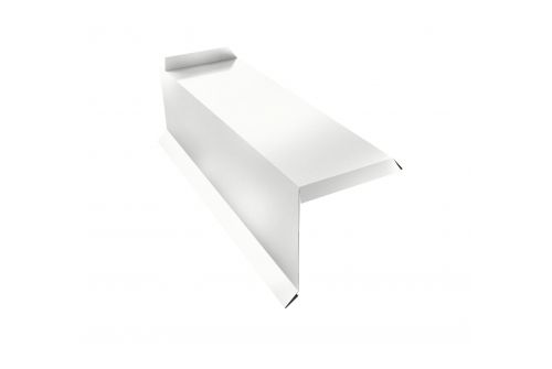 Планка торцевая сегментная 20мм Левая 0,45 PE с пленкой RAL 9003 сигнальный белый | Металлобаза Волхонка