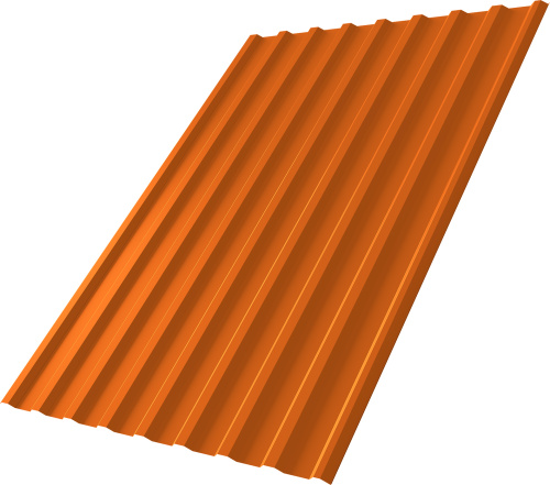Профнастил С20R 0,45 ПЭ RAL 2004 оранжевый | Металлобаза Волхонка