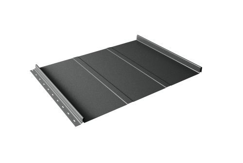 Кликфальц Line 0,5 Satin Мatt с пленкой на замках RAL 7016 антрацитово-серый | Металлобаза Волхонка