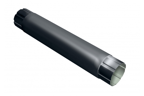 Труба круглая соединительная Optima 90мм 1м RAL 7024 мокрый асфальт | Металлобаза Волхонка