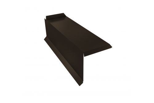 Планка торцевая сегментная 20мм Левая 0,5 Quarzit Pro Matt RR 32 темно-коричневый | Металлобаза Волхонка