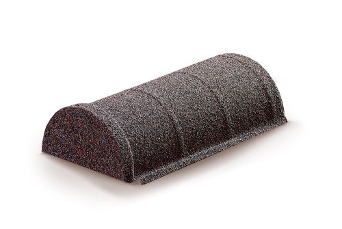 Конек полукруглый конечный AeroDek Tradition /Firenze cерый валун | Металлобаза Волхонка