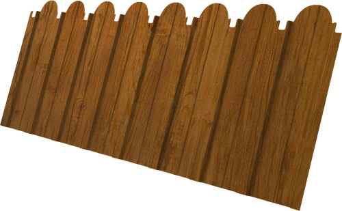 Профнастил C10A фигурный 0,45 Принт Элит двухсторонний Золотой дуб | Металлобаза Волхонка