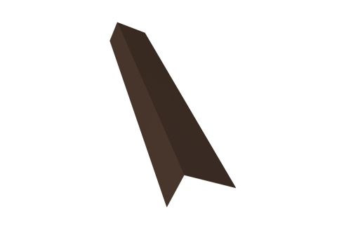 Планка на коньковый аэратор 30х20 Фартук S8 0,45 PE с пленкой RAL 8017 шоколад | Металлобаза Волхонка