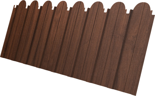 Профнастил C10A фигурный 0,45 Принт Элит Шоколадное дерево TwinColor | Металлобаза Волхонка