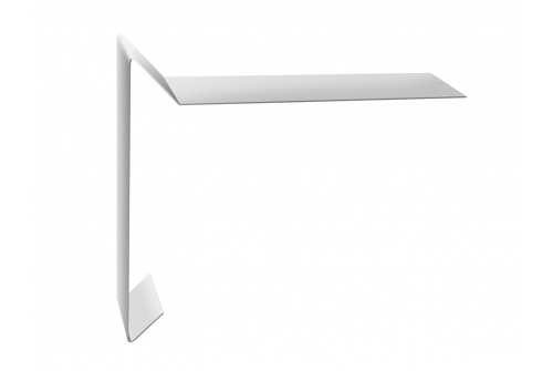 Планка ветровая для мягкой кровли 100х20х100 0,45 PE с пленкой RAL 9003 сигнальный белый | Металлобаза Волхонка