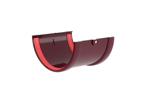 Соединитель желобов Классика 120 ПВХ Grand Line бордо (RAL 3005) | Металлобаза Волхонка