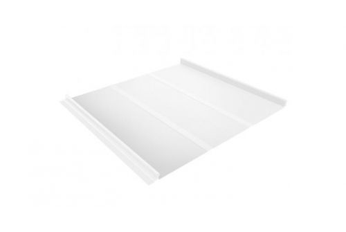 Кликфальц Line 0,5 Satin с пленкой на замках RAL 9003 сигнальный белый | Металлобаза Волхонка