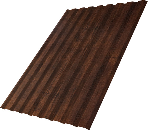 Профнастил С20A 0,45 Принт Премиум с пленкой Бразильская вишня темная Фреш TwinColor | Металлобаза Волхонка