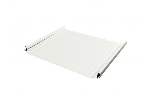 Кликфальц Pro Gofr 0,5 Satin с пленкой на замках RAL 9003 сигнальный белый | Металлобаза Волхонка