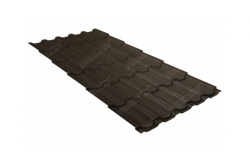 Металлочерепица квинта плюс 0,5 GreenCoat Pural BT темно-коричневый (RAL 8019 серо-коричневый) | Металлобаза Волхонка