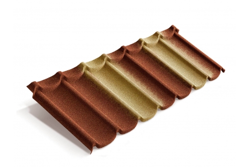 Лист Metrotile Mistral терракотово-желтый | Металлобаза Волхонка