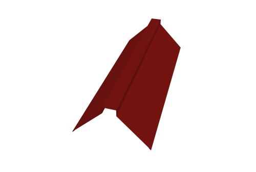 Планка конька плоского 175х50х175 0,45 PE с пленкой RAL 3011 коричнево-красный | Металлобаза Волхонка