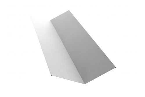 Планка ендовы верхней 145х145 0,5 Satin с пленкой RAL 9003 сигнальный белый | Металлобаза Волхонка