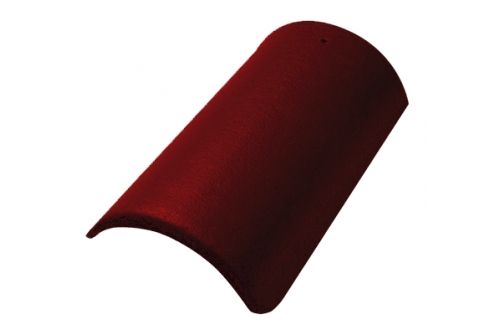 Коньковая черепица с зажимом Braas вишня | Металлобаза Волхонка