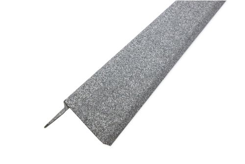 Планка ветровая с отгибом Grand Line c гранулятом для мягкой кровли 100*20*70 серая | Металлобаза Волхонка