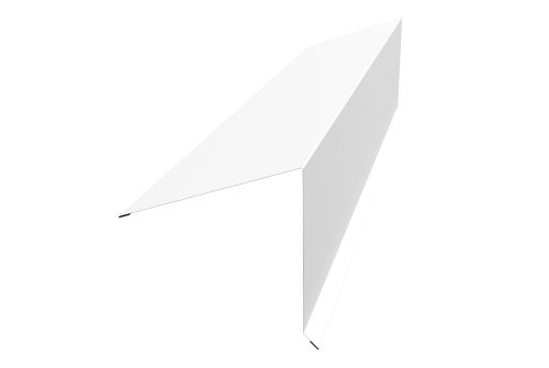 Планка конька односкатной кровли 180x160 0,45 PE с пленкой RAL 9003 сигнальный белый | Металлобаза Волхонка