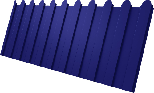 Профнастил С8A в02 фигурный 0,45 ПЭ RAL 5002 ультрамариново-синий | Металлобаза Волхонка