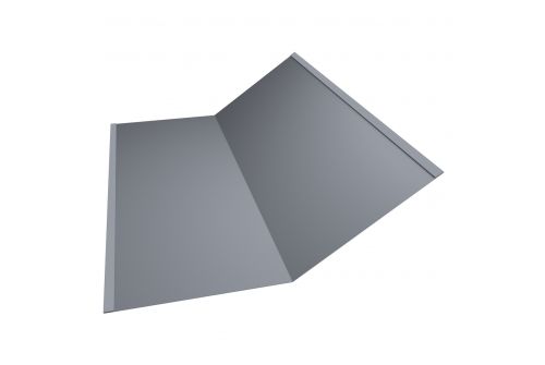 Планка ендовы нижней 300х300 0,5 Satin с пленкой RAL 9006 бело-алюминиевый | Металлобаза Волхонка