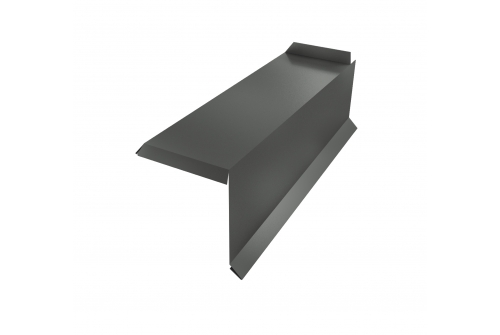 Планка торцевая сегментная 30мм Правая 0,45 PE с пленкой RAL 7005 мышино-серый | Металлобаза Волхонка