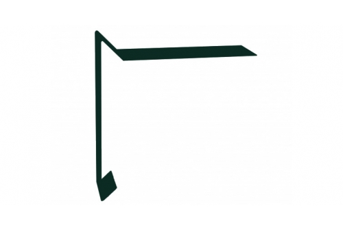 Планка ветровая для мягкой кровли 130х25х100 0,5 Velur RAL 6020 хромовая зелень | Металлобаза Волхонка