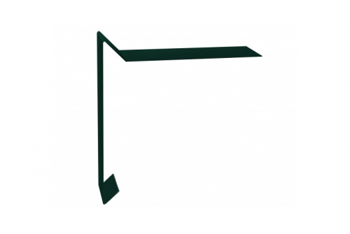 Планка ветровая для мягкой кровли 130х25х100 0,5 Velur RAL 6005 зеленый мох | Металлобаза Волхонка