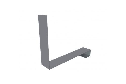 Планка примыкание нижнее к трубе для Кликфальц Pro Grand Line 0,5 Satin с пленкой RAL 7004 сигнальный серый | Металлобаза Волхонка