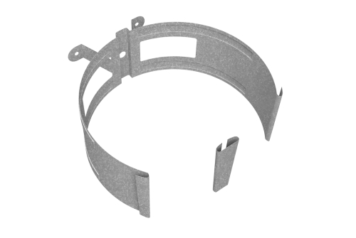 Крепление трубы круглой на дерево Vortex Project 146мм Zn | Металлобаза Волхонка