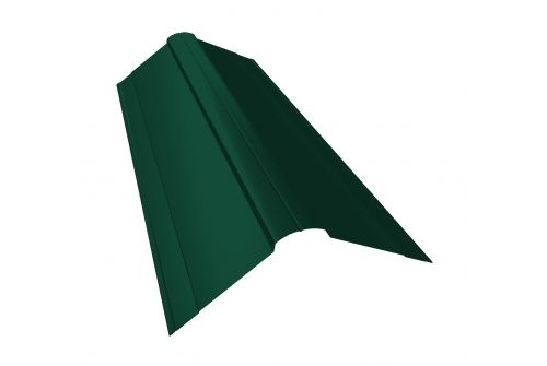 Планка конька фигурного 150x150 0,45 Drap RAL 6005 зеленый мох | Металлобаза Волхонка