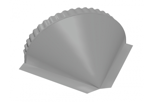 Заглушка малая конусная PE RAL 9006 бело-алюминиевый | Металлобаза Волхонка