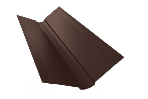Планка ендовы верхней фигурной 150x150 0,5 Rooftop Matte RAL 8017 шоколад | Металлобаза Волхонка