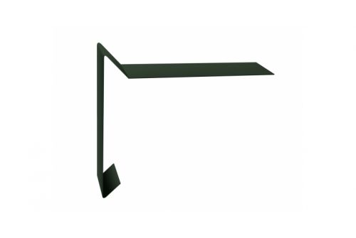 Планка ветровая для мягкой кровли 100х20х100 0,5 GreenСoat Pural с пленкой RR 11 темно-зеленый (RAL 6020 хромовая зелень) | Металлобаза Волхонка