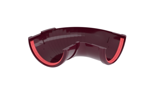 Угол желоба составной 90-150 град.Классика 120 ПВХ Grand Line бордо (RAL 3005) | Металлобаза Волхонка