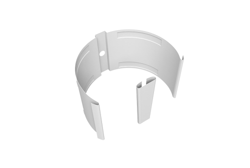 Крепление трубы круглой Ø90 на кирпич Vortex Mix PE RAL 9003 сигнальный белый | Металлобаза Волхонка