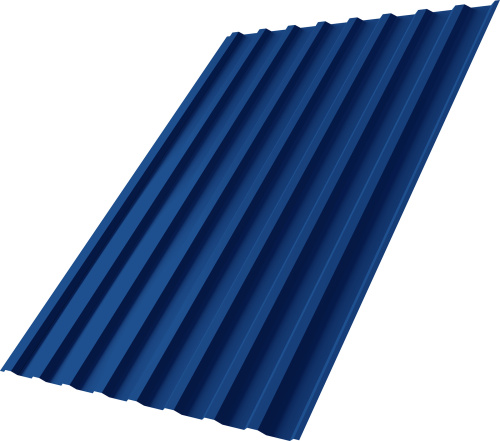 Профнастил С20B 0,4 ПЭ с пленкой RAL 5005 сигнальный синий | Металлобаза Волхонка