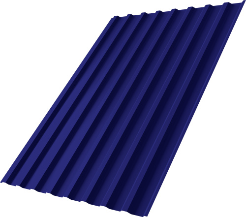 Профнастил С20B 0,45 ПЭ с пленкой RAL 5002 ультрамариново-синий | Металлобаза Волхонка
