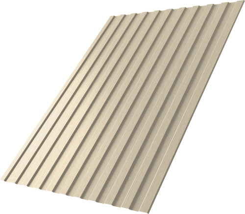 Профнастил С8A в01 0,45 Принт Элит Молочное дерево TwinColor | Металлобаза Волхонка