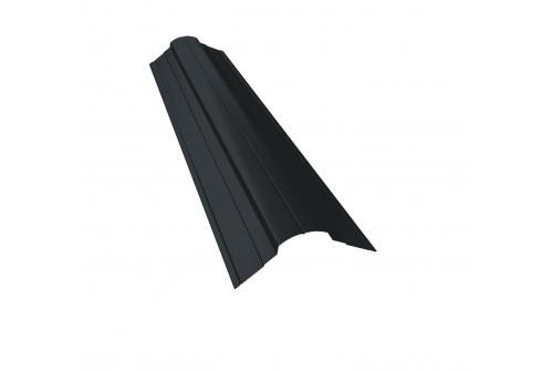 Планка конька фигурного 70x70 0,5 GreenCoat Pural BT, matt RR2Н3 (RAL 7016 антрацитово-серый) | Металлобаза Волхонка