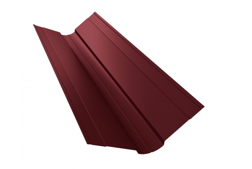 Планка ендовы верхней фигурной 100x100 0,4 PE RAL 3005 красное вино | Металлобаза Волхонка