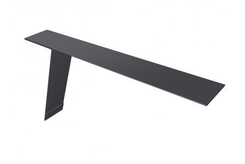 Планка карнизная фальц 130х80 0,5 Satin с пленкой RAL 7004 сигнальный серый | Металлобаза Волхонка