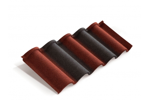 Лист Metrotile Romana красно-черный | Металлобаза Волхонка