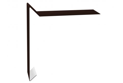 Планка ветровая для мягкой кровли 130х25х100 0,45 PE с пленкой RAL 8017 шоколад | Металлобаза Волхонка