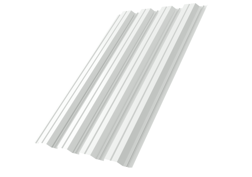 Профнастил НС44A 0,8 ПЭ RAL 9003 сигнальный белый | Металлобаза Волхонка