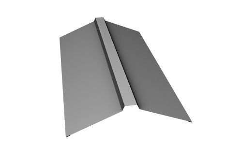 Планка конька прямоугольного 150х30х150 0,45 PE с пленкой RAL 7004 сигнальный серый | Металлобаза Волхонка