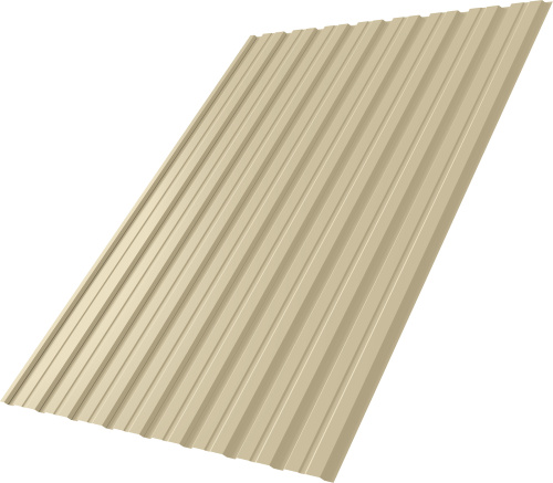 Профнастил С10B 0,5 Сатин RAL 1015 светлая слоновая кость | Металлобаза Волхонка