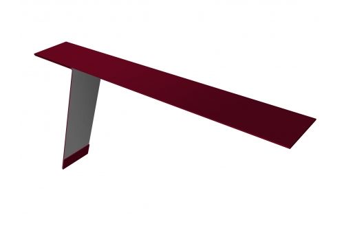 Планка карнизная фальц Grand Line 130х80 0,45 PE с пленкой RAL 3003 рубиново-красный | Металлобаза Волхонка