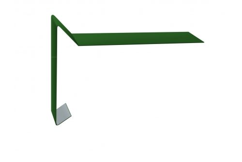 Планка ветровая для мягкой кровли 100х20х70 0,5 Satin с пленкой RAL 6005 зеленый мох | Металлобаза Волхонка