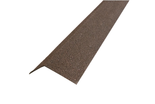 Планка карнизная Grand Line c гранулятом для мягкой кровли 100*65 Роки коричневый | Металлобаза Волхонка