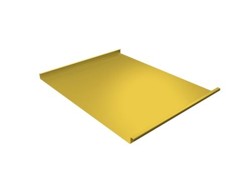 Фальц двойной стоячий 0,45 PE с пленкой на замках RAL 1018 цинково-желтый | Металлобаза Волхонка